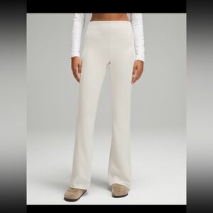 NWT lululemon brushed softstreme ribbed zip flared pant 32.5”